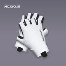 AEC Spring Summer Universal Half Finger Road Cycling Gloves Black White Breathable Shock-Absorbing