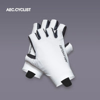 AEC Spring Summer Universal Half Finger Road Cycling Gloves Black White Breathable Shock-Absorbing