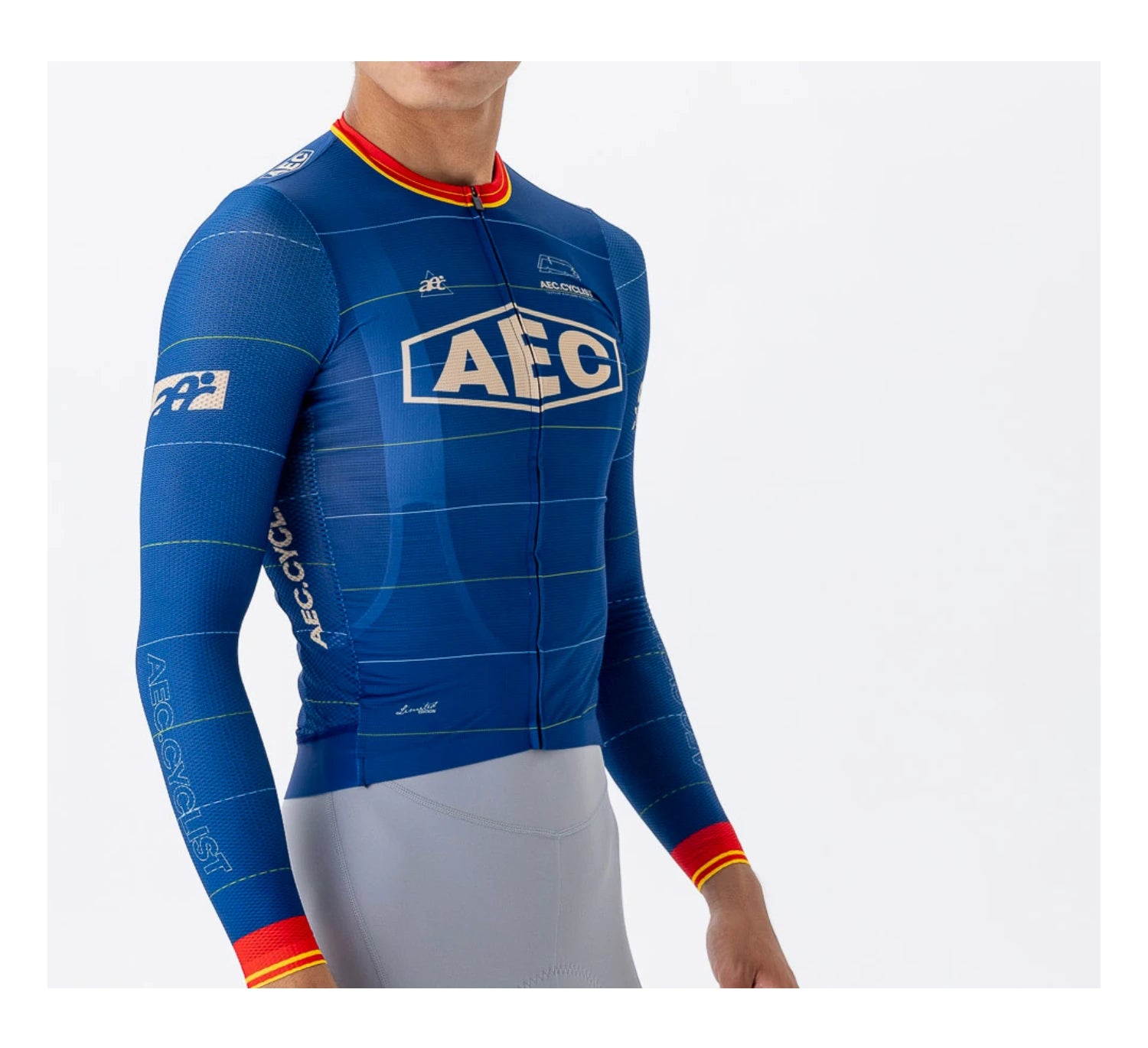 AEC Men's Parallel Line Series Long Sleeve Cycling Jersey