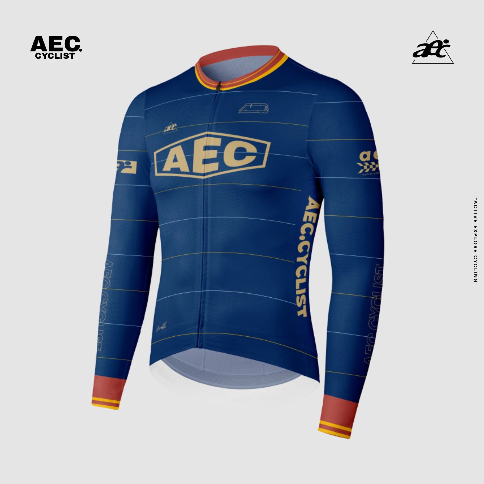 AEC Men's Parallel Line Series Long Sleeve Cycling Jersey