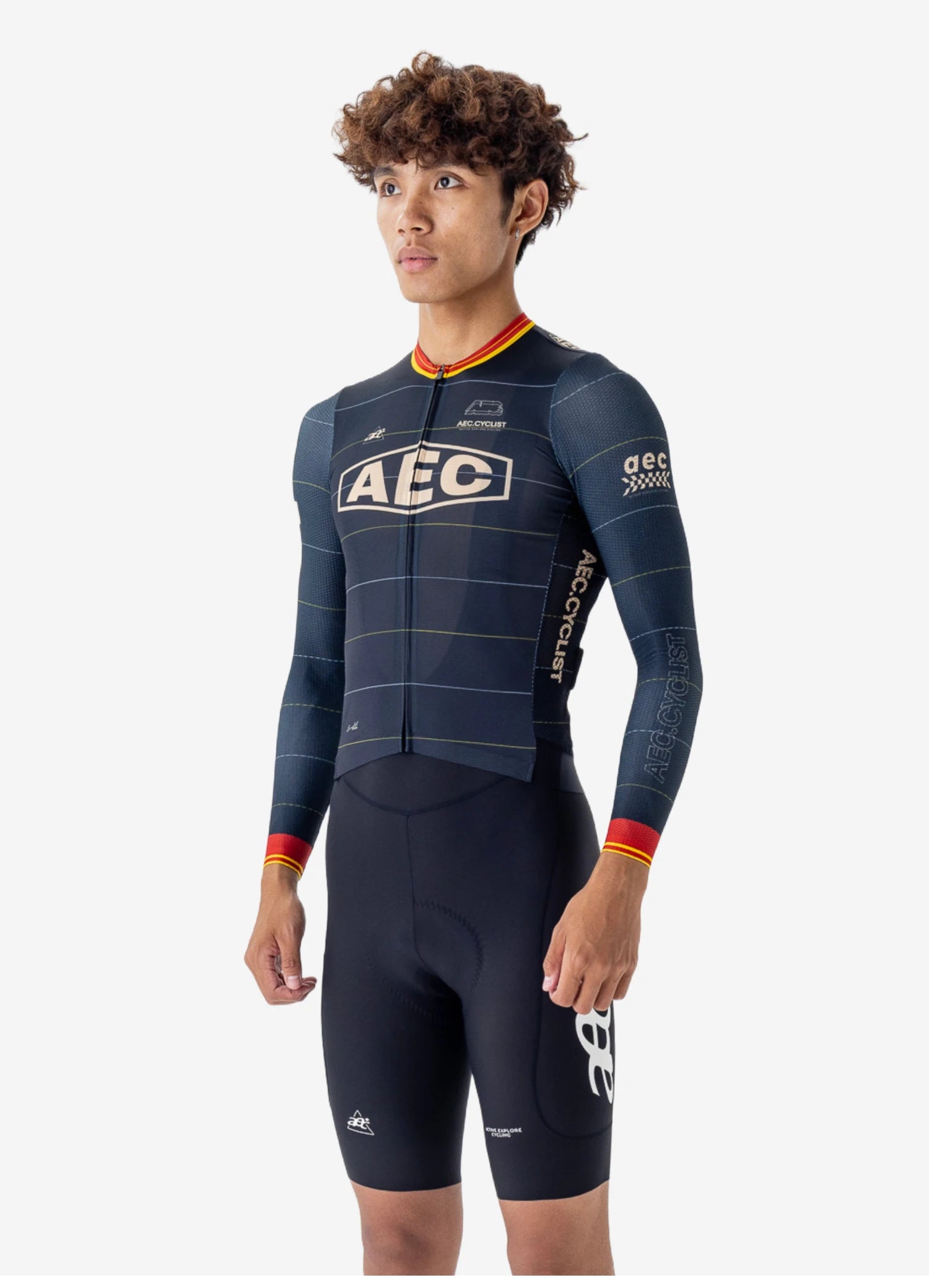 AEC Men's Parallel Line Series Long Sleeve Cycling Jersey