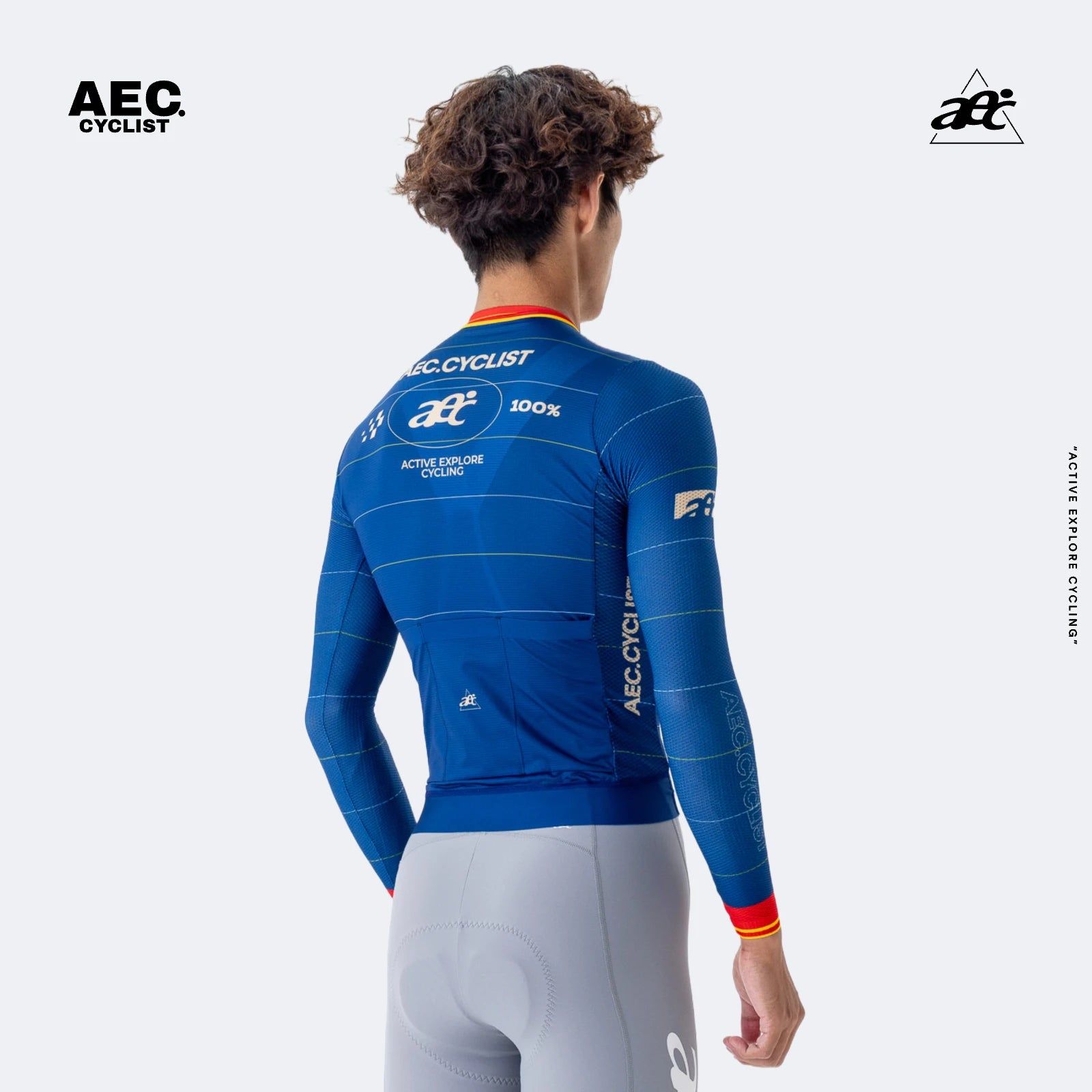 AEC Men's Parallel Line Series Long Sleeve Cycling Jersey