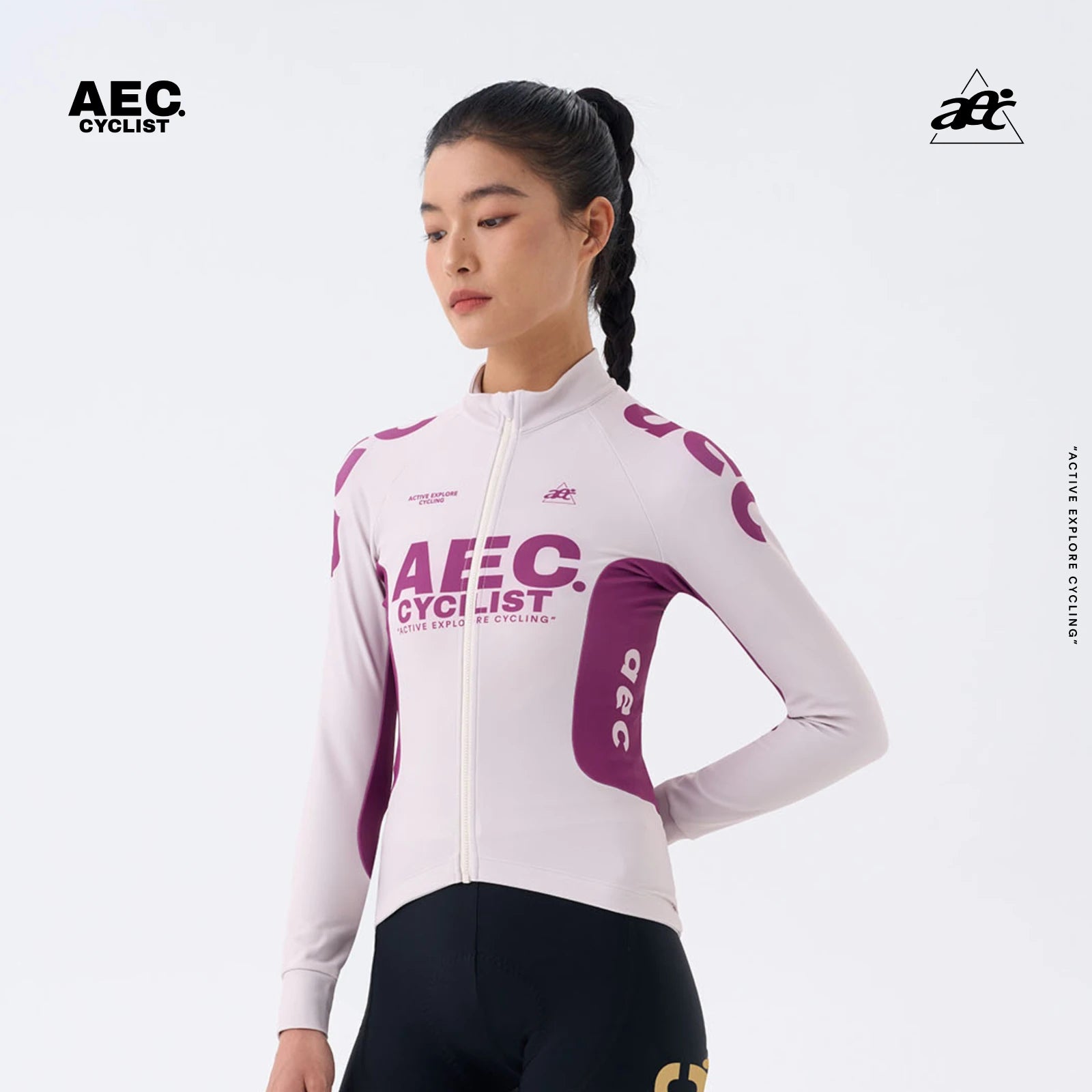 AEC Women's Yicai Series Premium Thermal Fleece Cycling Jersey