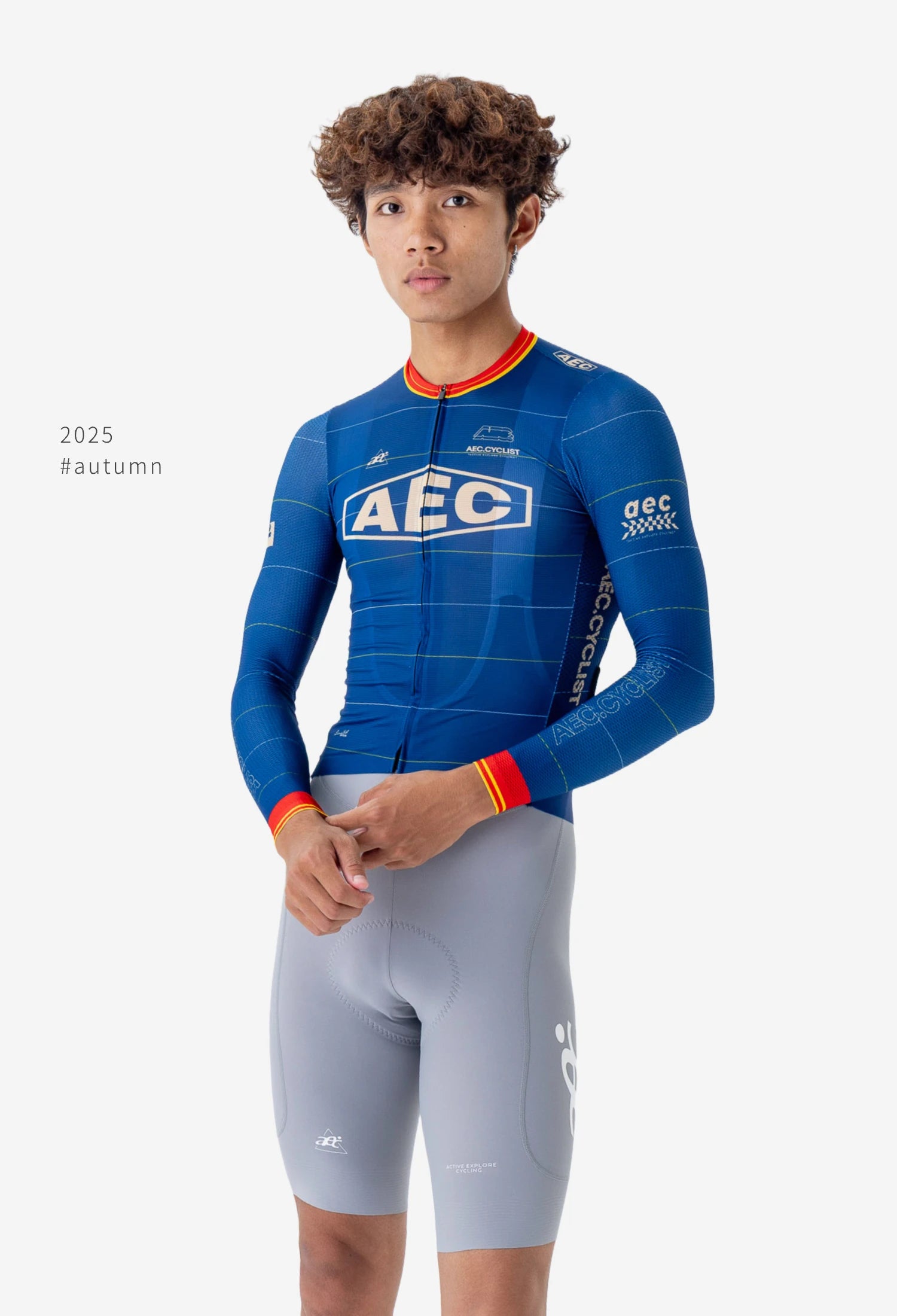 AEC Men's Parallel Line Series Long Sleeve Cycling Jersey