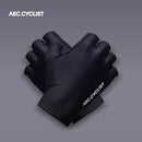 AEC Spring Summer Universal Half Finger Road Cycling Gloves Black White Breathable Shock-Absorbing