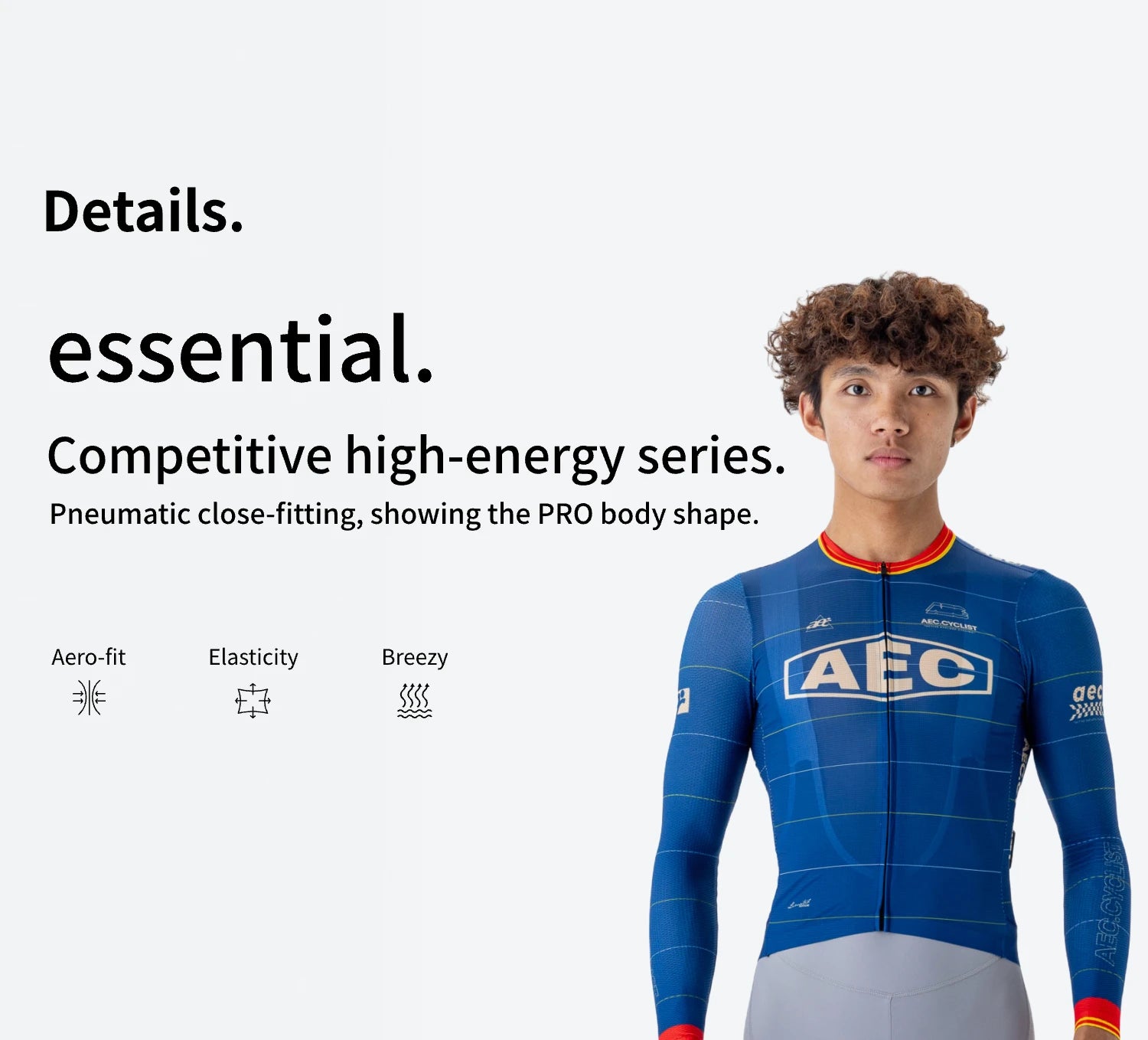 AEC Men's Parallel Line Series Long Sleeve Cycling Jersey