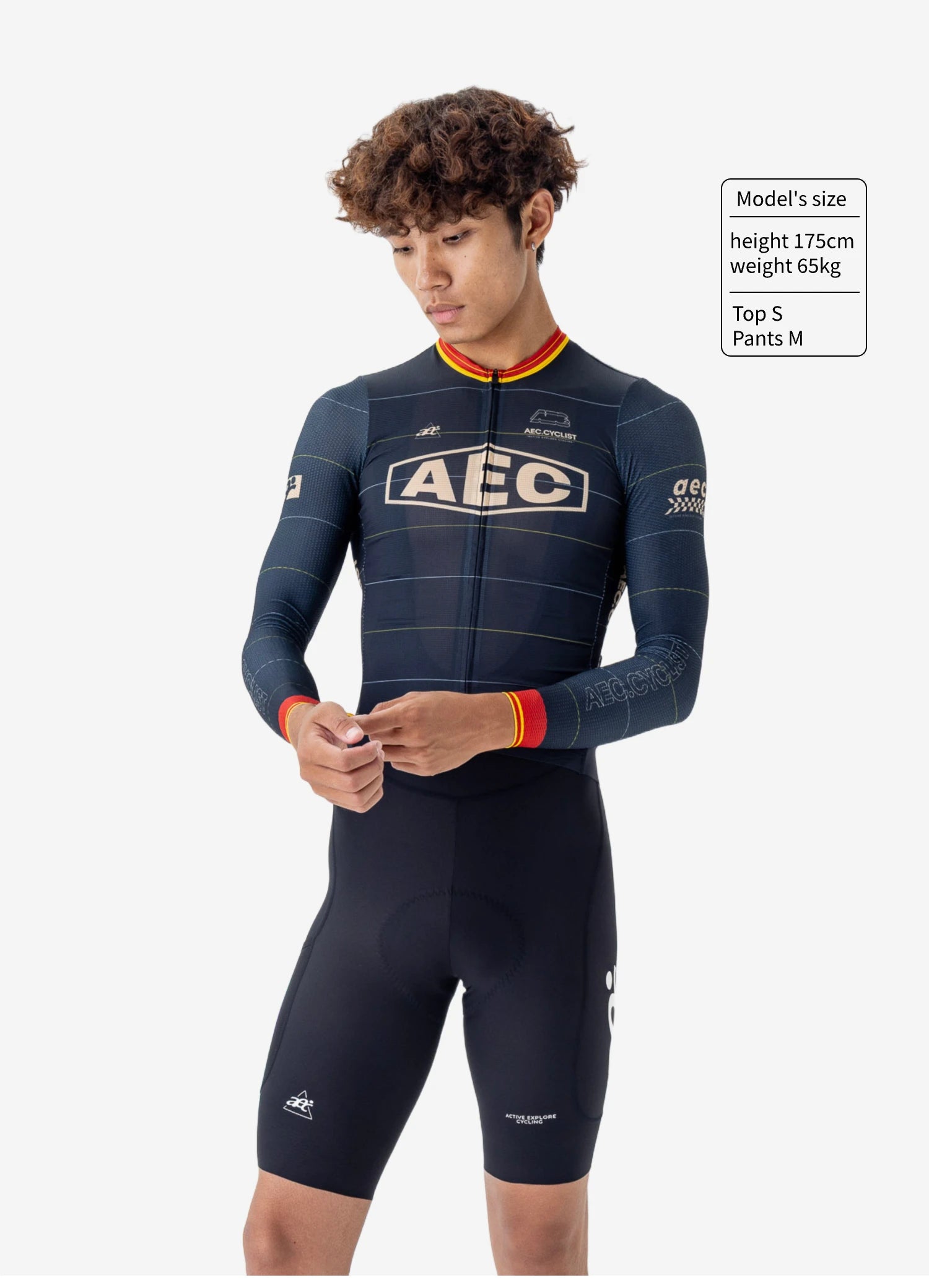 AEC Men's Parallel Line Series Long Sleeve Cycling Jersey